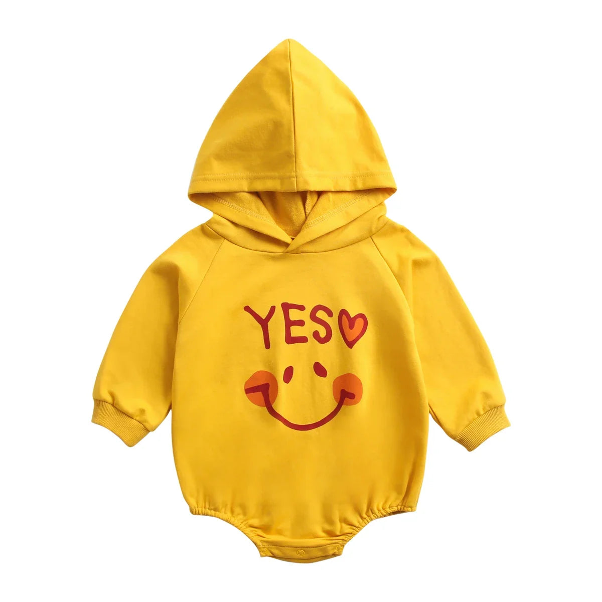 Casual Cotton Hooded Bodysuit Romper