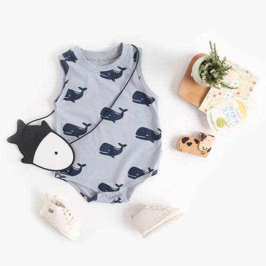 Boys Aqua Print Bodysuit