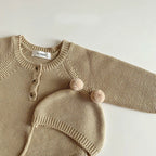 Long Sleeve Knitted Bodysuit Romper Set