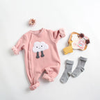 Fur Lining Cartoon Jumpsuit Romper