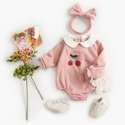 Cherry Bomb Plush Bodysuit Romper