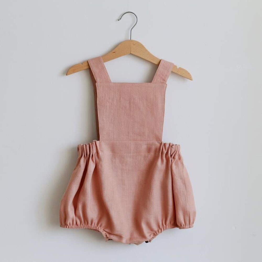 Sleeveless Tank Baby Girls One-Piece Romper