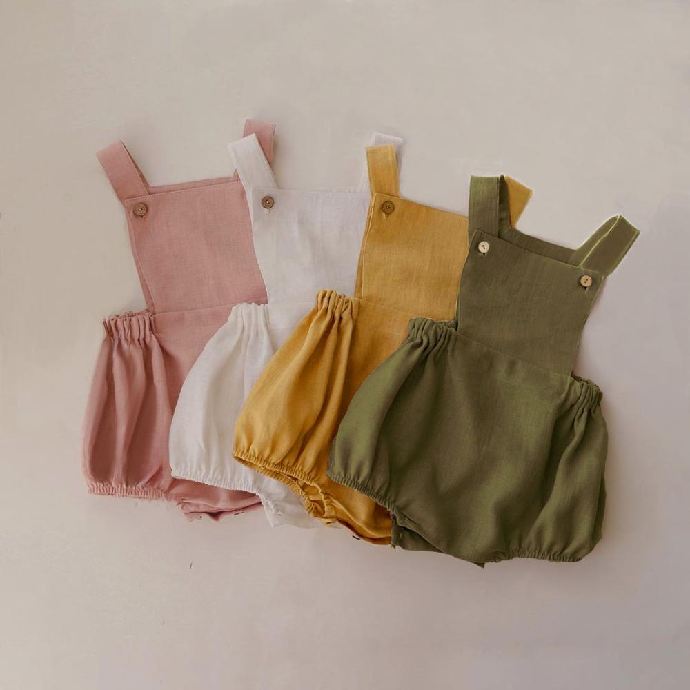 Sleeveless Tank Baby Girls One-Piece Romper