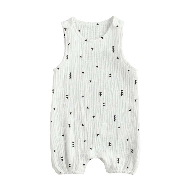 Sleeveless Snap Detail Jumpsuit Romper