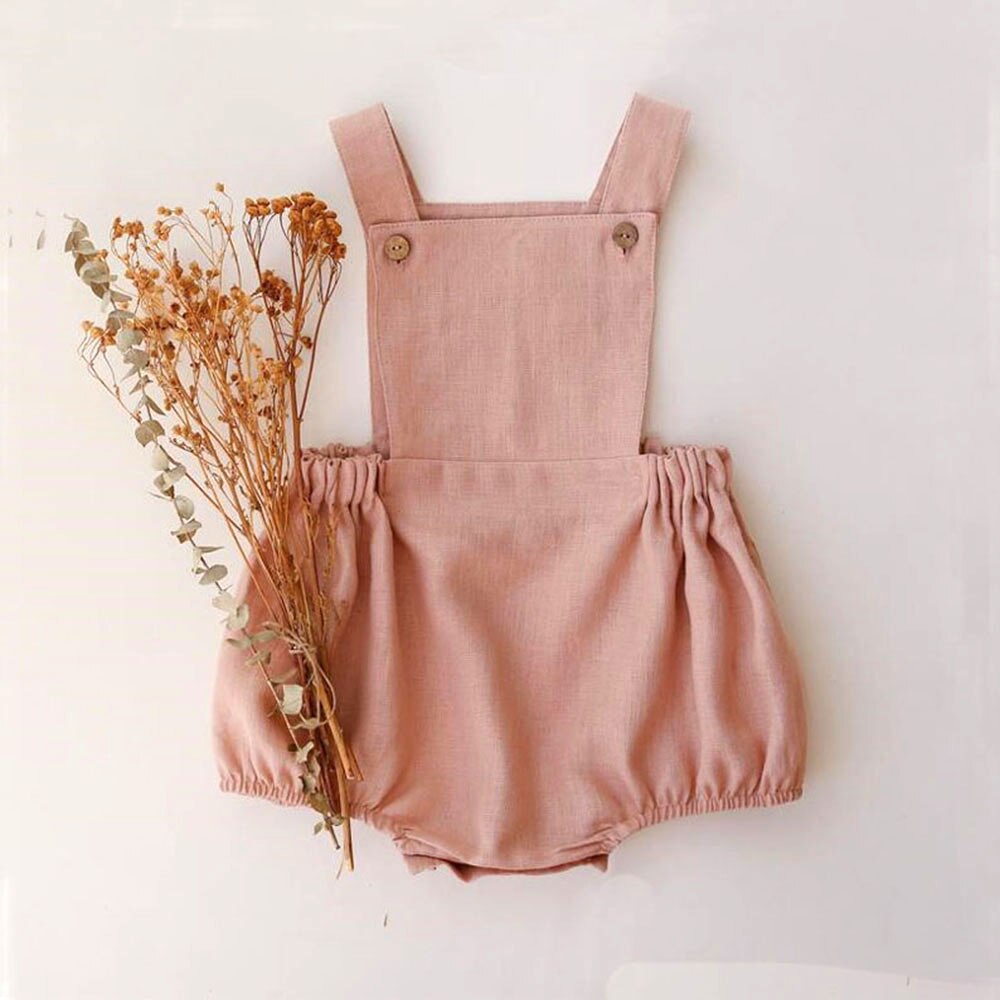 Sleeveless Tank Baby Girls One-Piece Romper