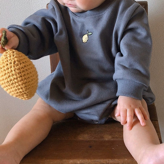 Little Lemon Long Sleeve Bodysuit Romper