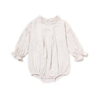 Girls Long Sleeve Linen Bodysuit Romper