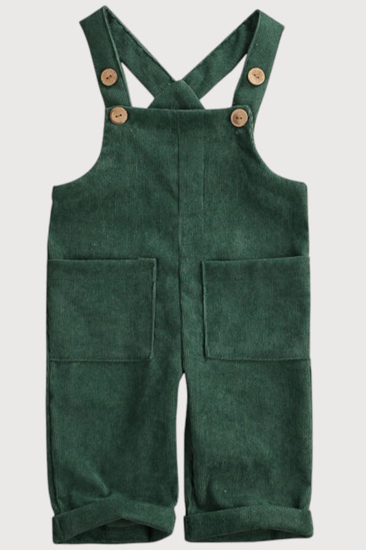 Soft Cotton Corduroy Suspender Jumpsuit Romper Overalls