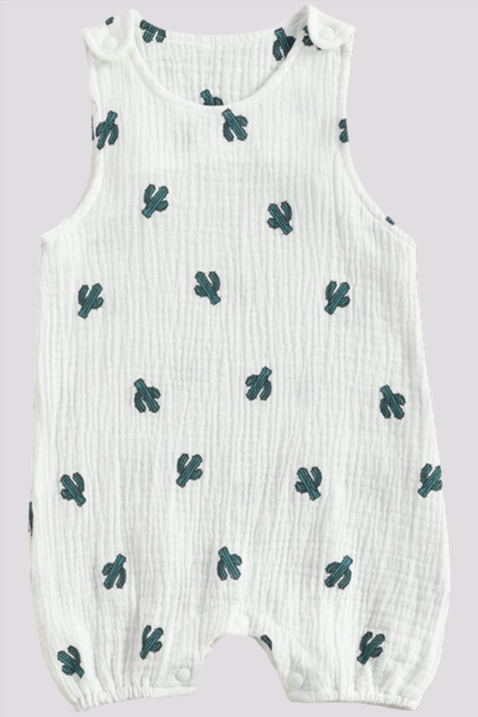 Sleeveless Snap Detail Jumpsuit Romper