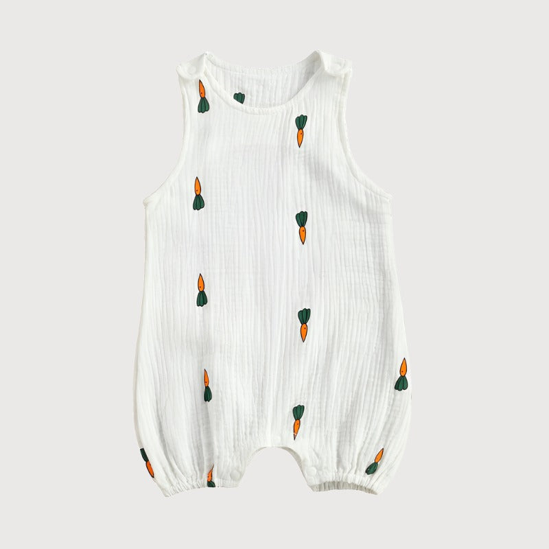 Sleeveless Snap Detail Jumpsuit Romper