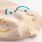 Mini Smile Cotton Bodysuit Romper With Headband