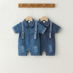 Baby Short Sleeve Denim Rompers