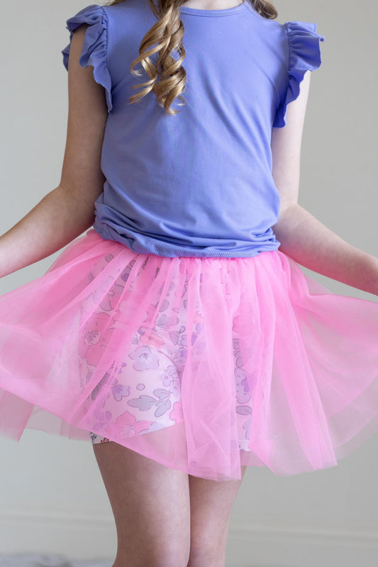 Hydrangea Floral Tutu Shorts