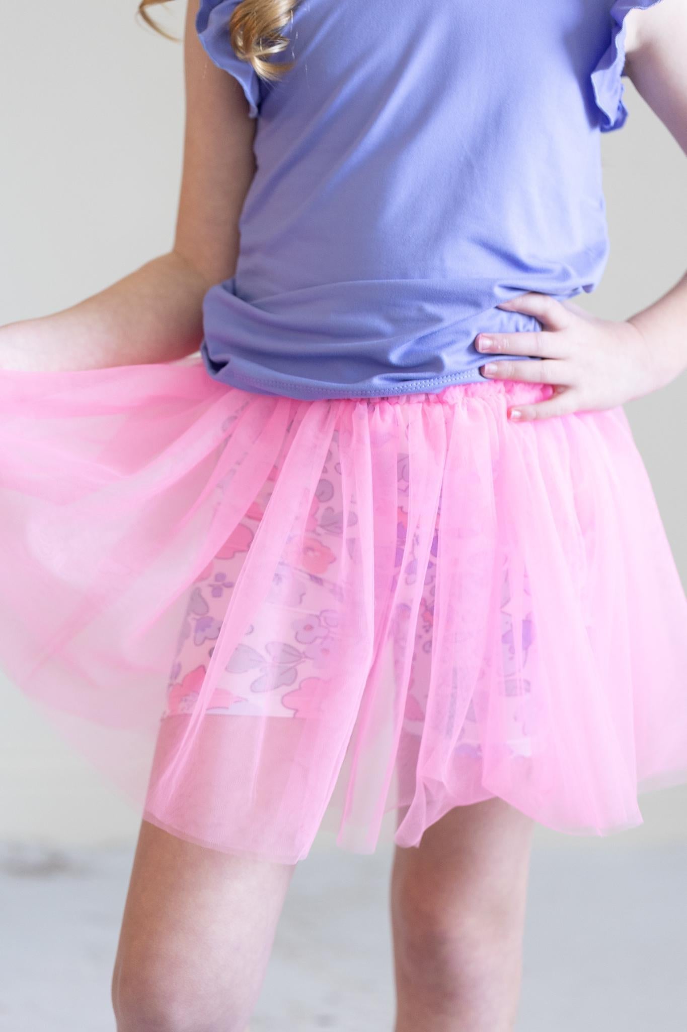Hydrangea Floral Tutu Shorts