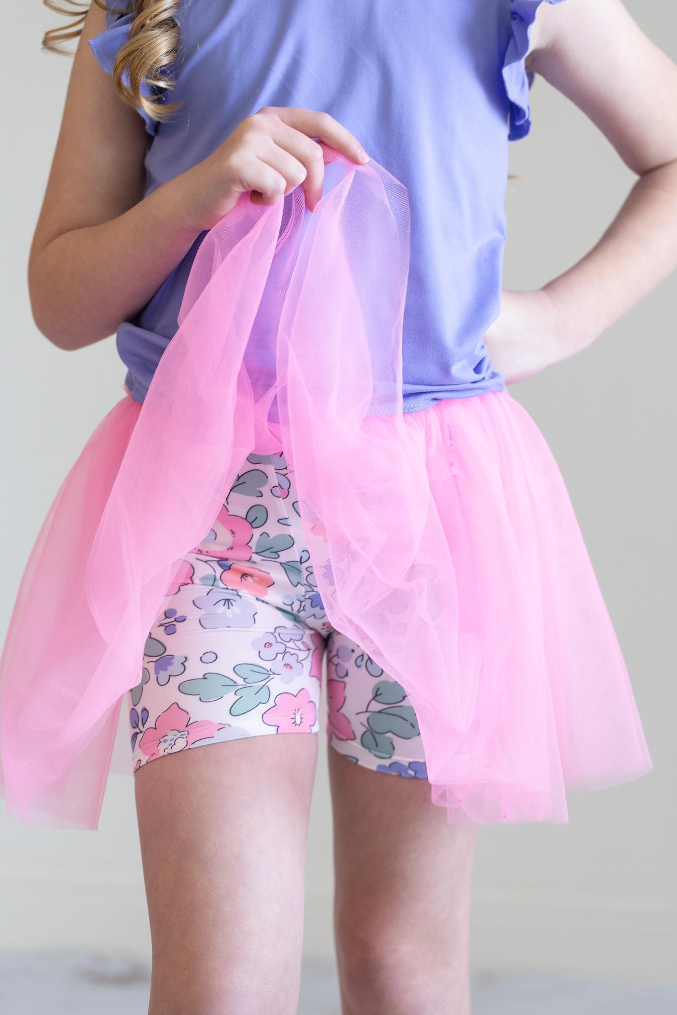 Hydrangea Floral Tutu Shorts