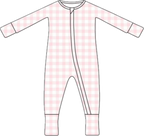 Bamboo Zip Pajamas Zipper Romper | Pink Sugar