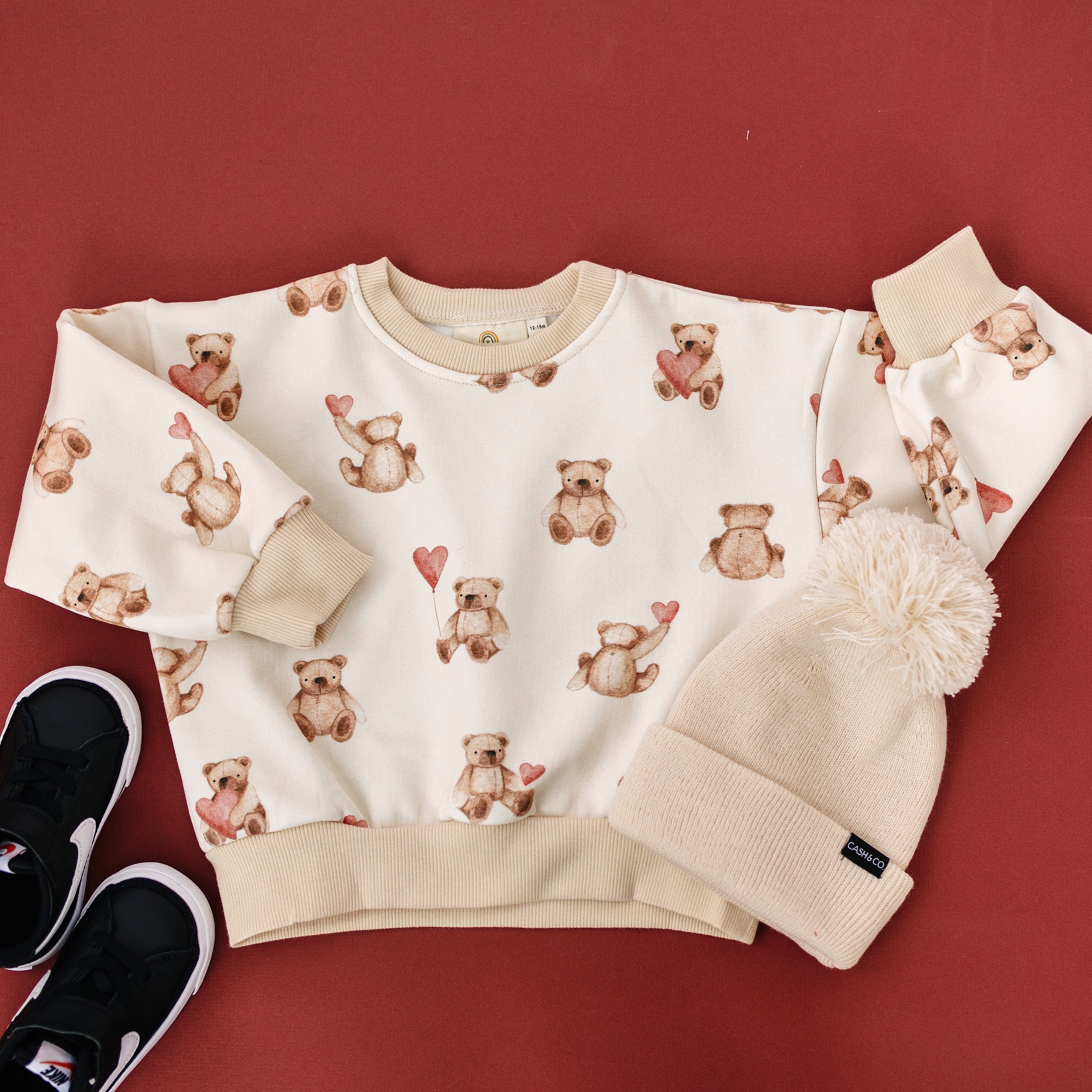Teddy-Gram Crewneck Sweatshirt Top