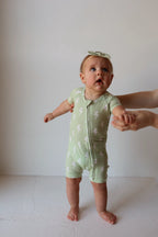 Shortie Bamboo Zip Zipper Romper | Flash