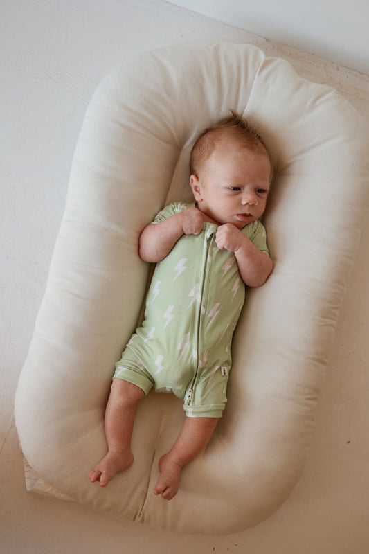 Shortie Bamboo Zip Zipper Romper | Flash