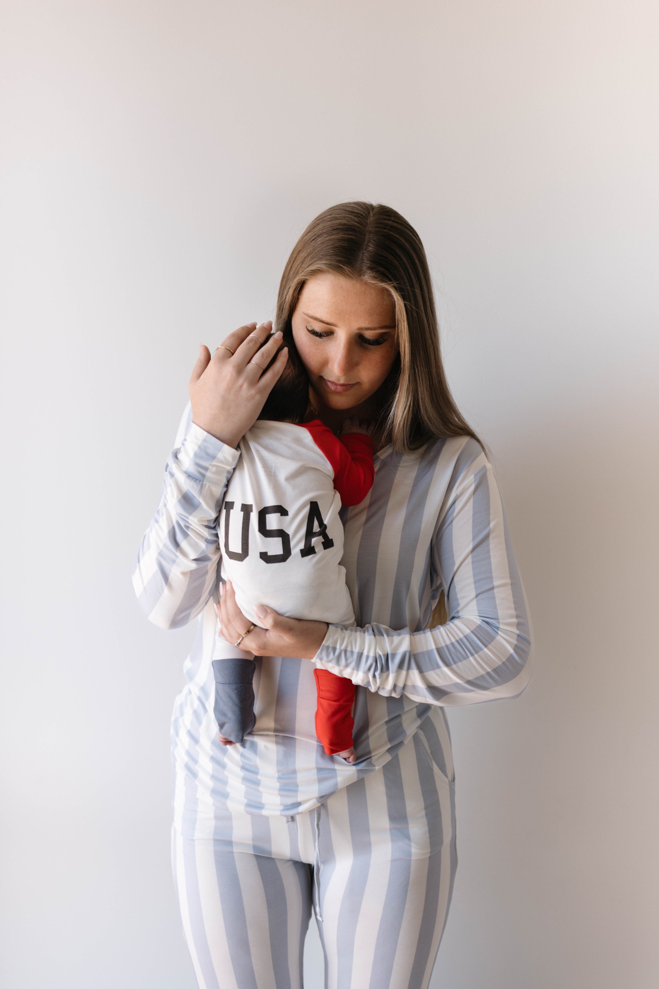 Bamboo Zip Pajamas Zipper Romper | USA, Land That I Love