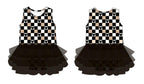 Mouse Checkers (black) | Tutu Bodysuit Romper Dress