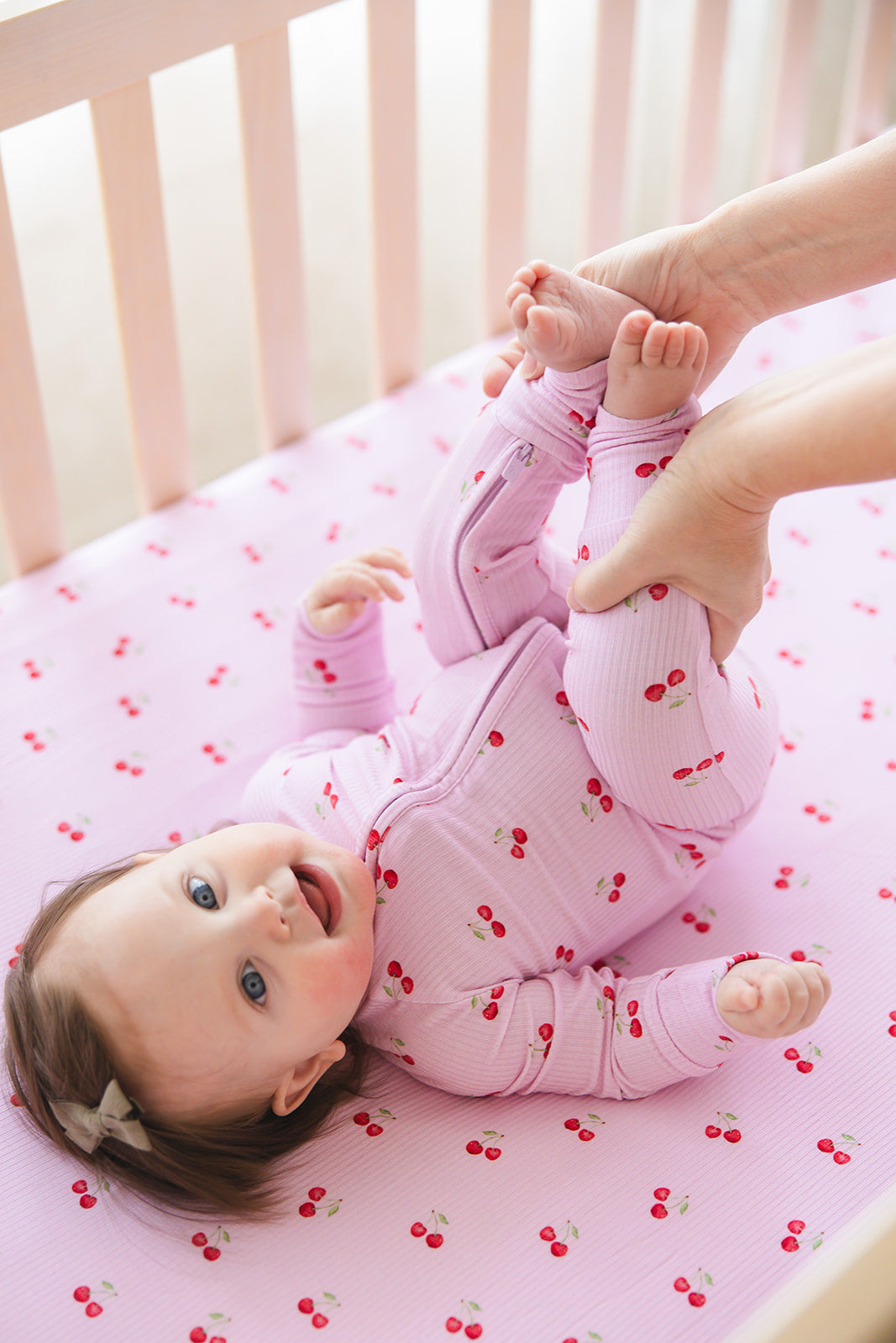 Cherry (ribbed) - Zippy Zipper Romper