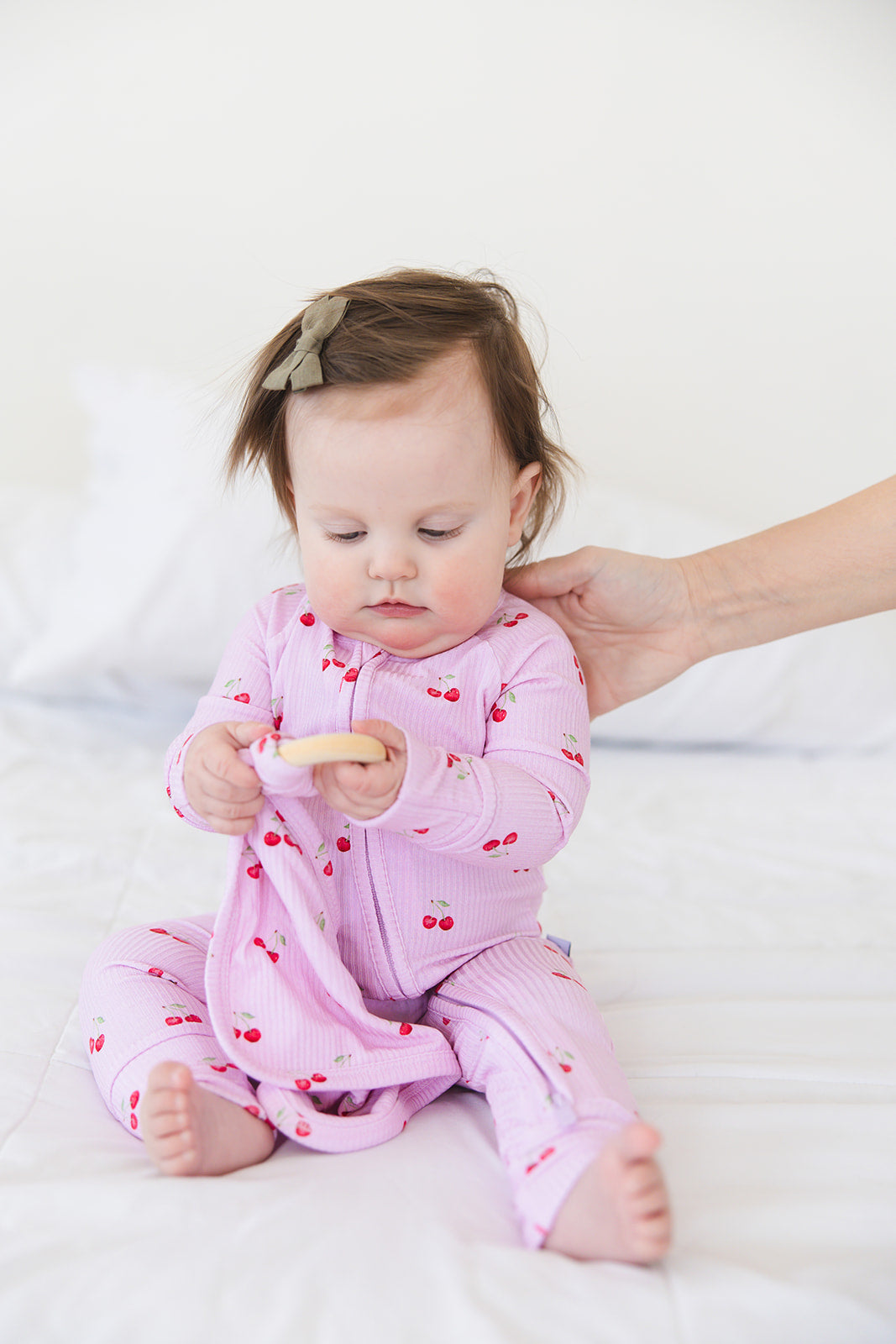 Cherry (ribbed) - Zippy Zipper Romper
