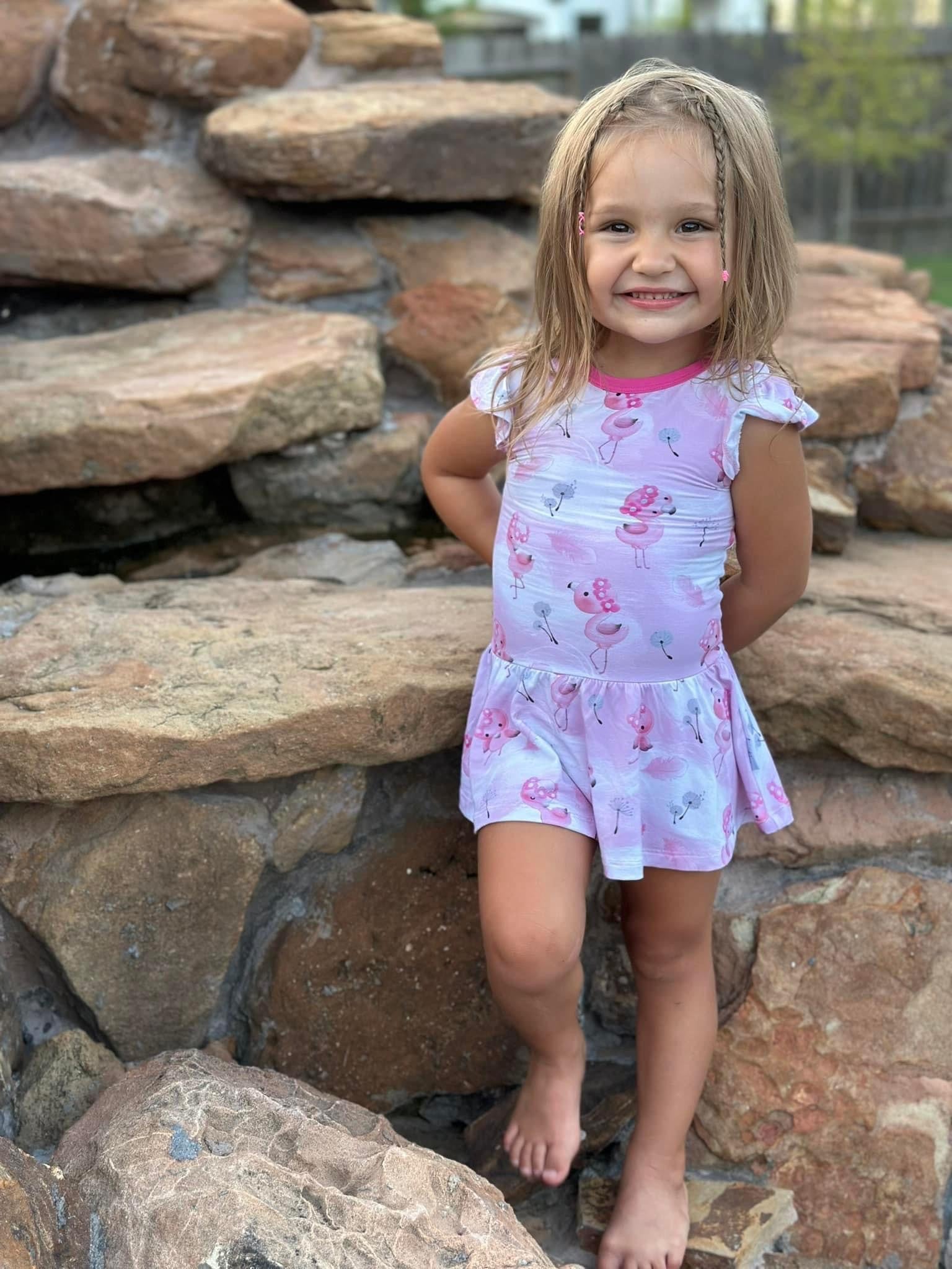 Let’s Flamingle - Bodysuit Romper Dress