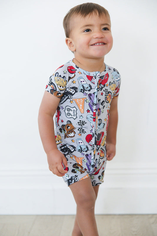 Pitstop Party - Shortie Zipper Romper