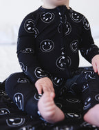 Travolta (black) - Zippy Zipper Romper