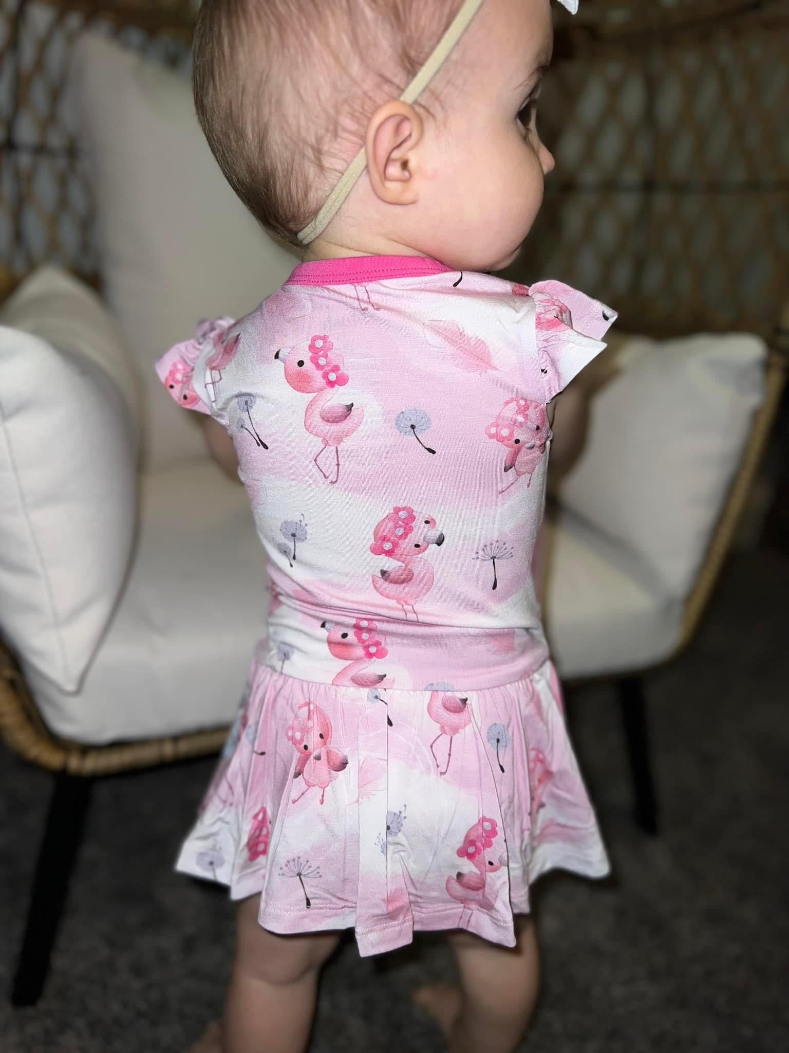 Let’s Flamingle - Bodysuit Romper Dress