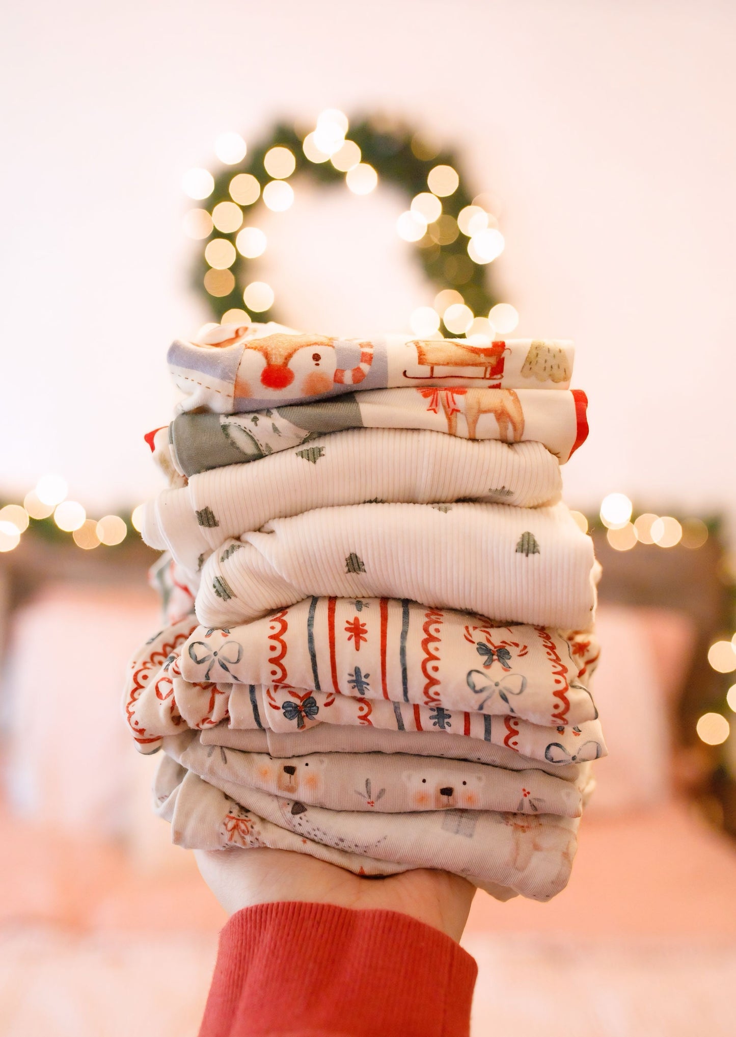 Christmas Patchwork Bamboo Pajamas - Zippy