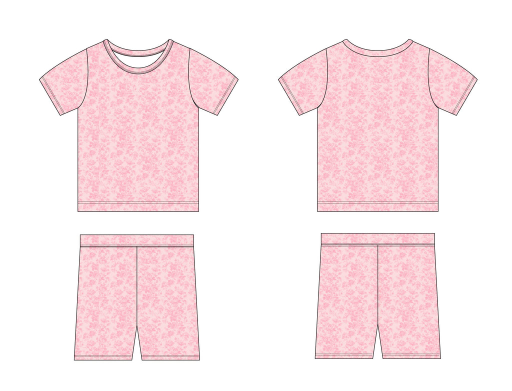 Pink Toile - Floral Short Set