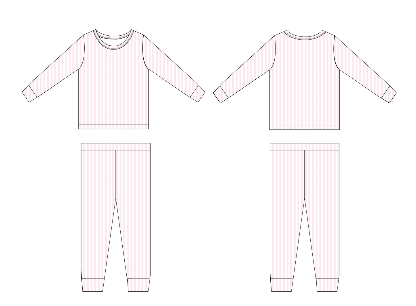 Pink Stripes - Set