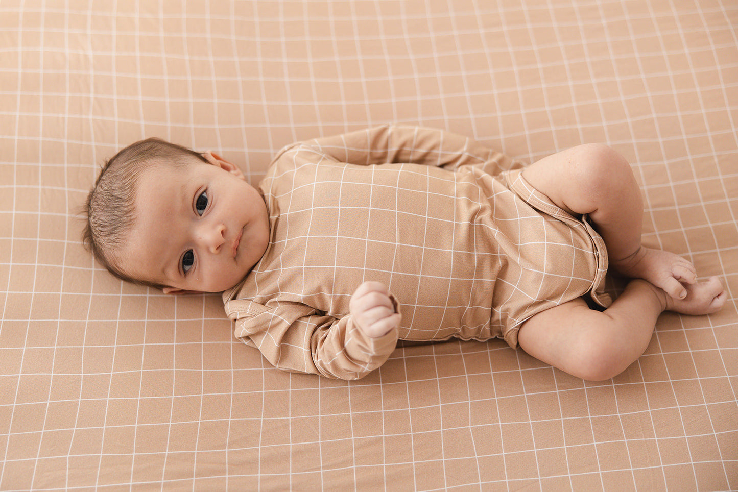 Cinnamon Cider Grid - Bodysuit Romper