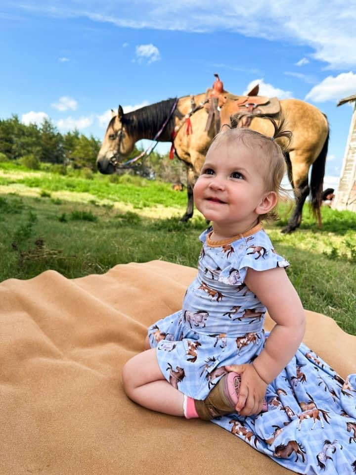 Neigh-ty Night - Horse Farm Bodysuit Romper Dress