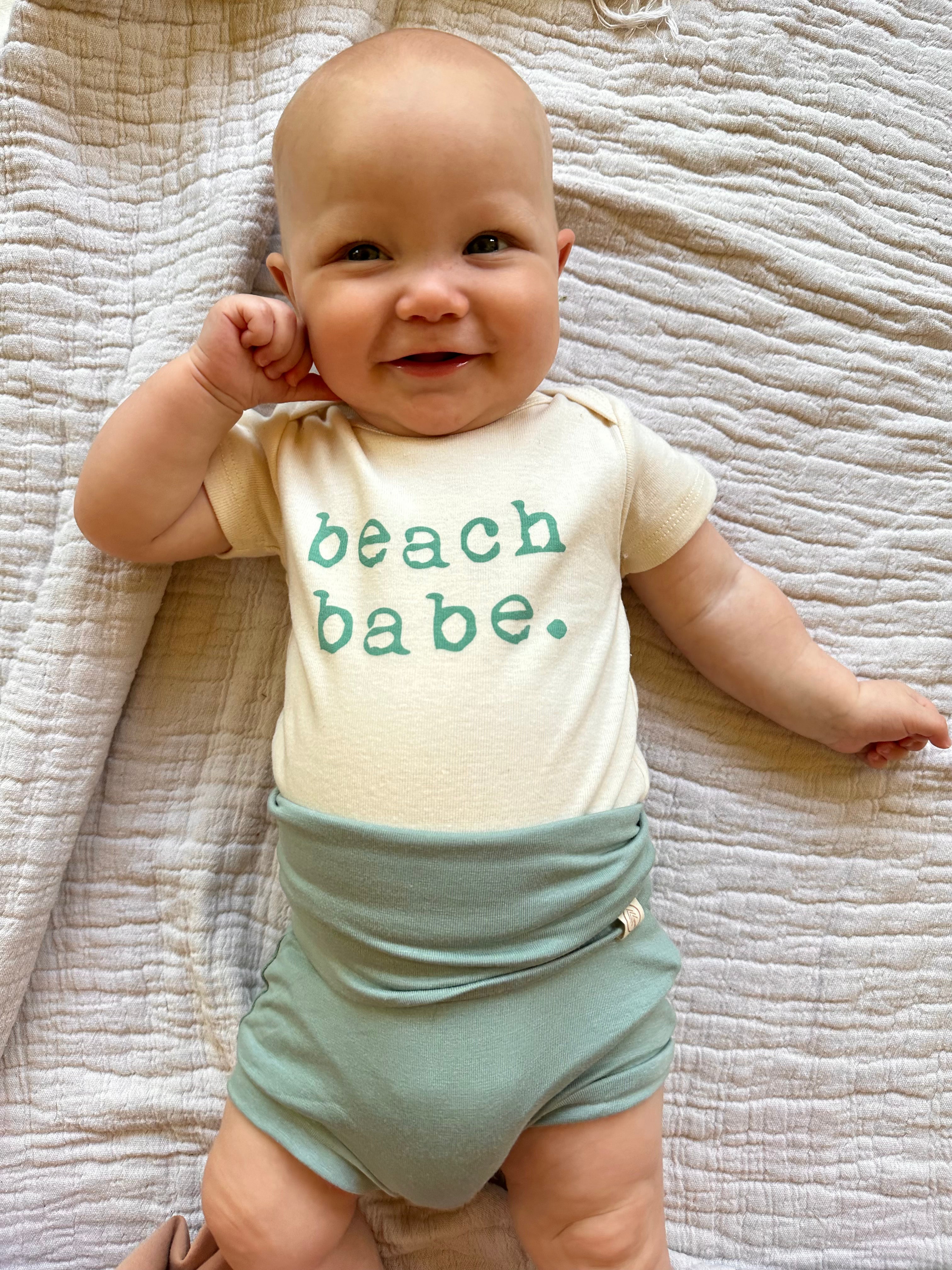 2/3T Fold-Over Bloomers | Baby & Toddler | Luxury Bamboo | Seafoam