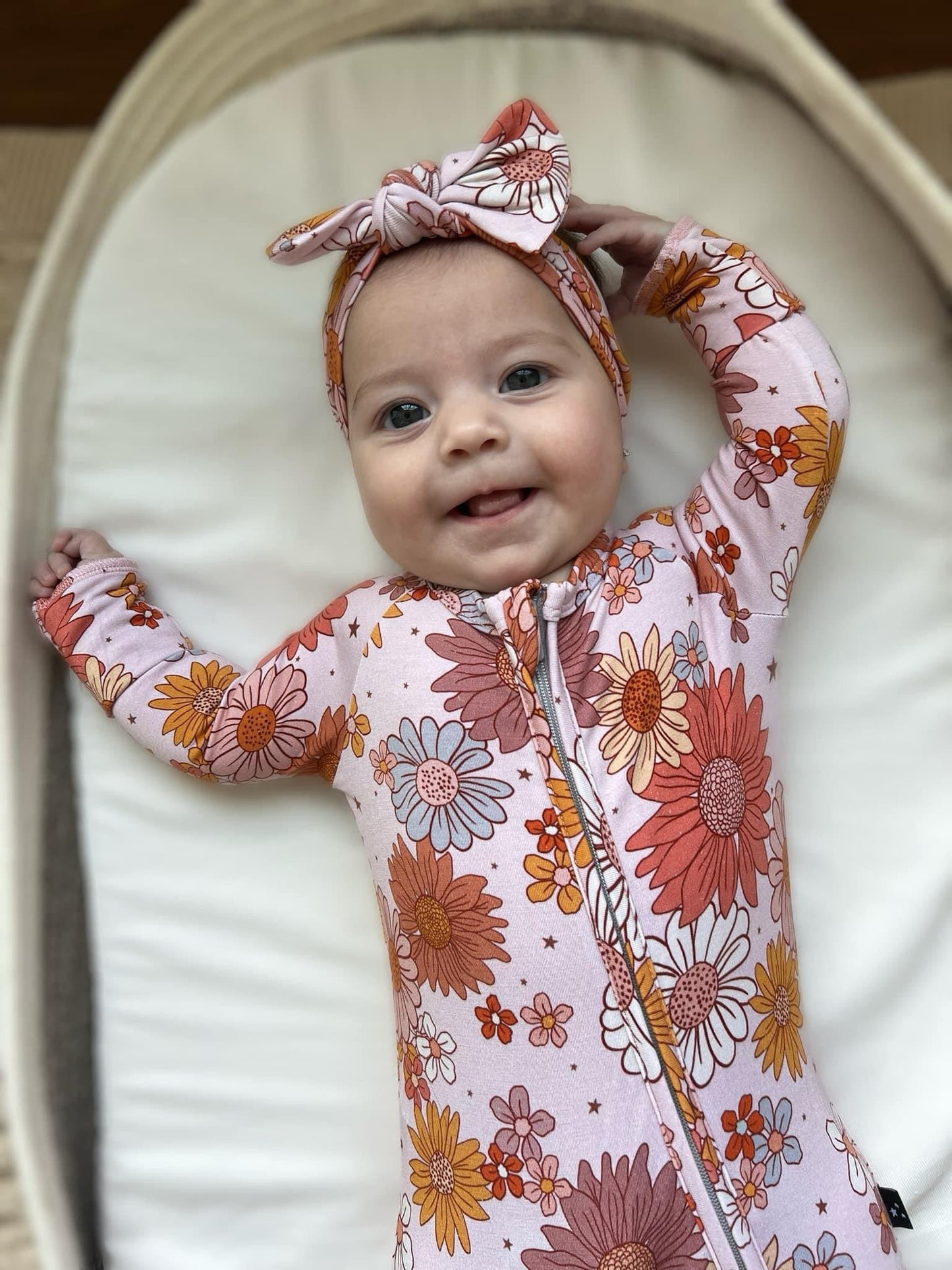 Autumn - Zippy Floral Zipper Romper