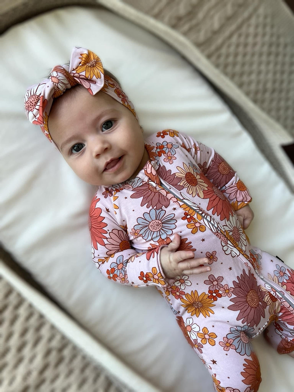 Autumn - Zippy Floral Zipper Romper