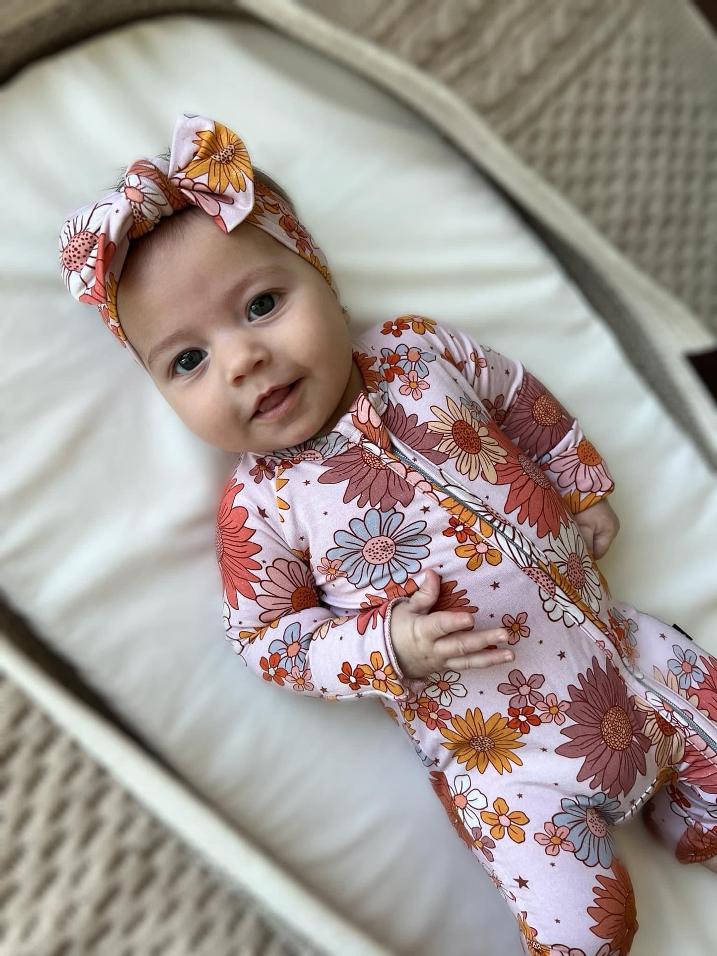 Autumn - Zippy Floral Zipper Romper