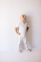 Bamboo Two Piece Lounge Set | Checkerboard