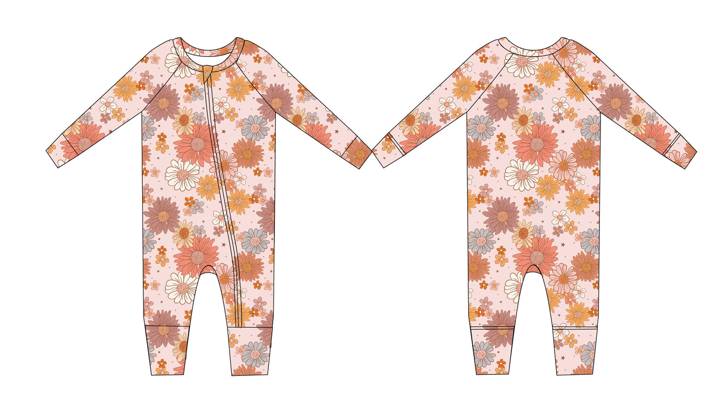 Autumn - Zippy Floral Zipper Romper