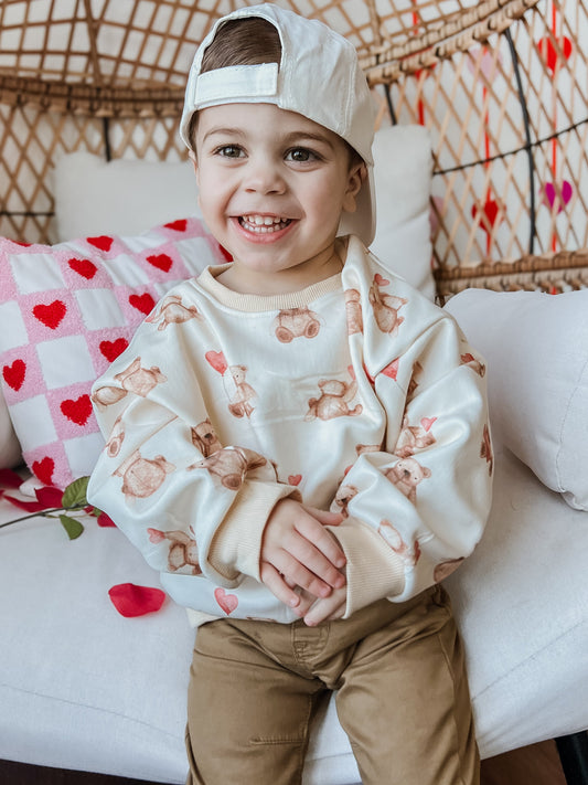 Teddy-Gram Crewneck Sweatshirt Top