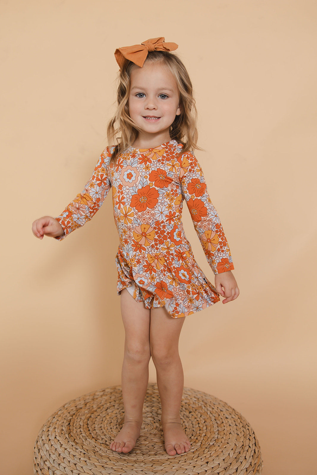 Marigold - Floral Bodysuit Romper Dress