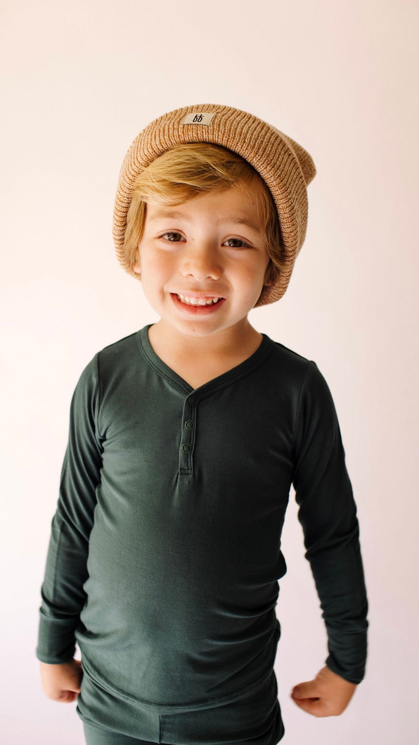 Bamboo Two Piece Pajamas Set | Emerald