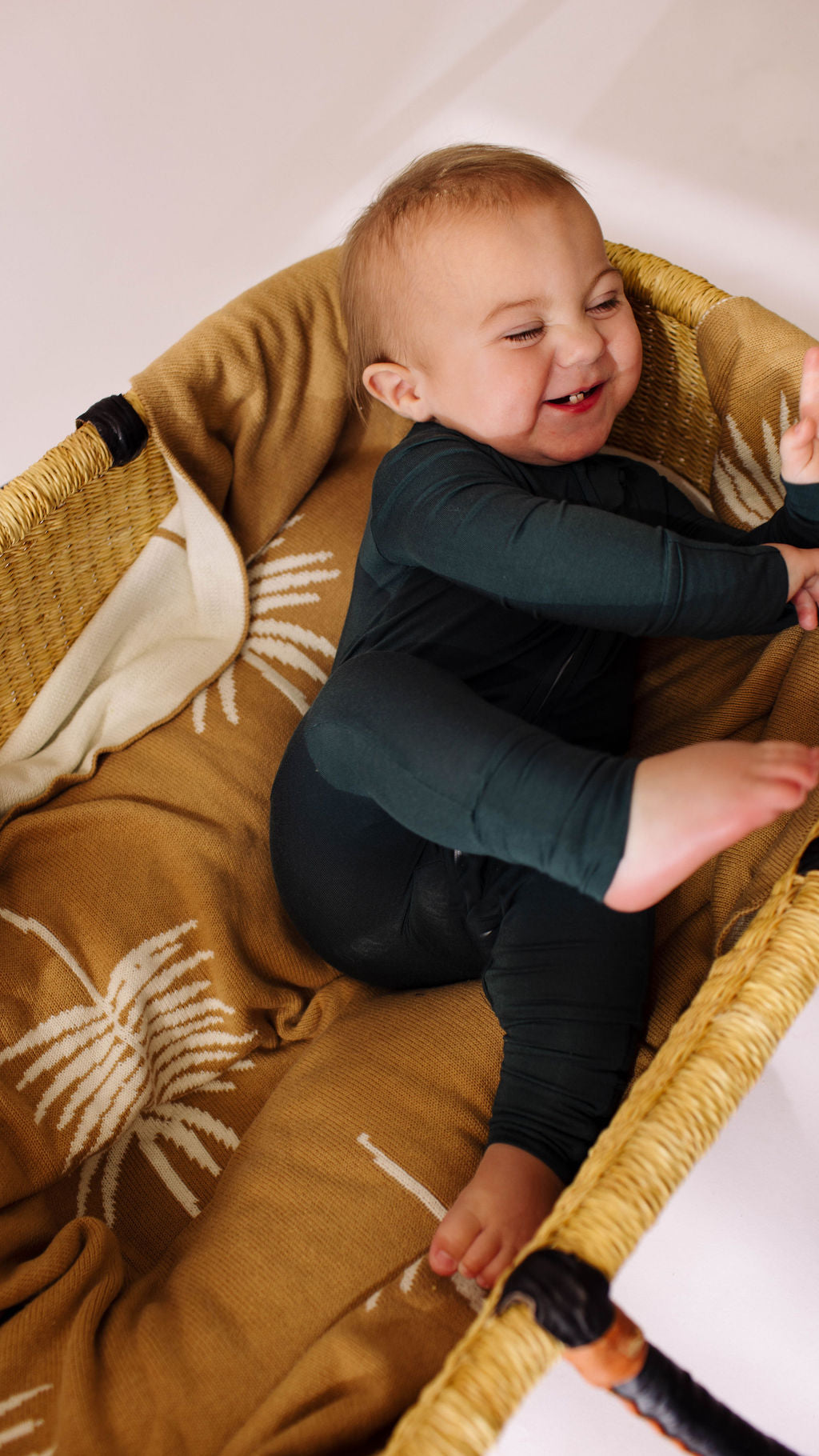 Bamboo Zip Pajamas | Emerald Zipper Romper