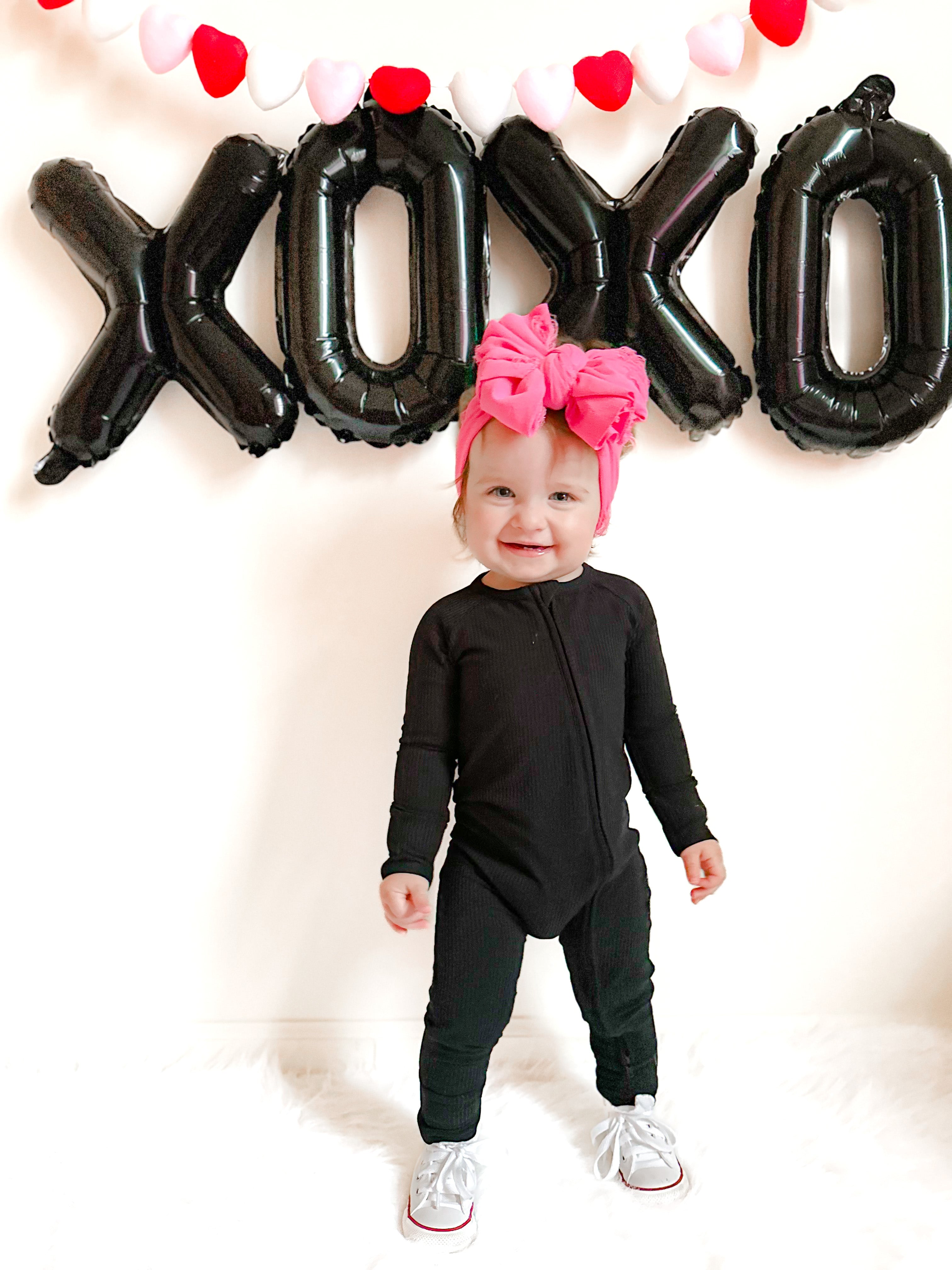 BLACK RIB DREAM ZIPPER ROMPER