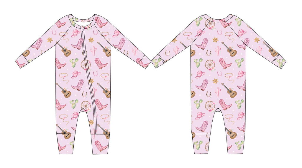 Cowgirl Farm Western - Zippy Zipper Romper