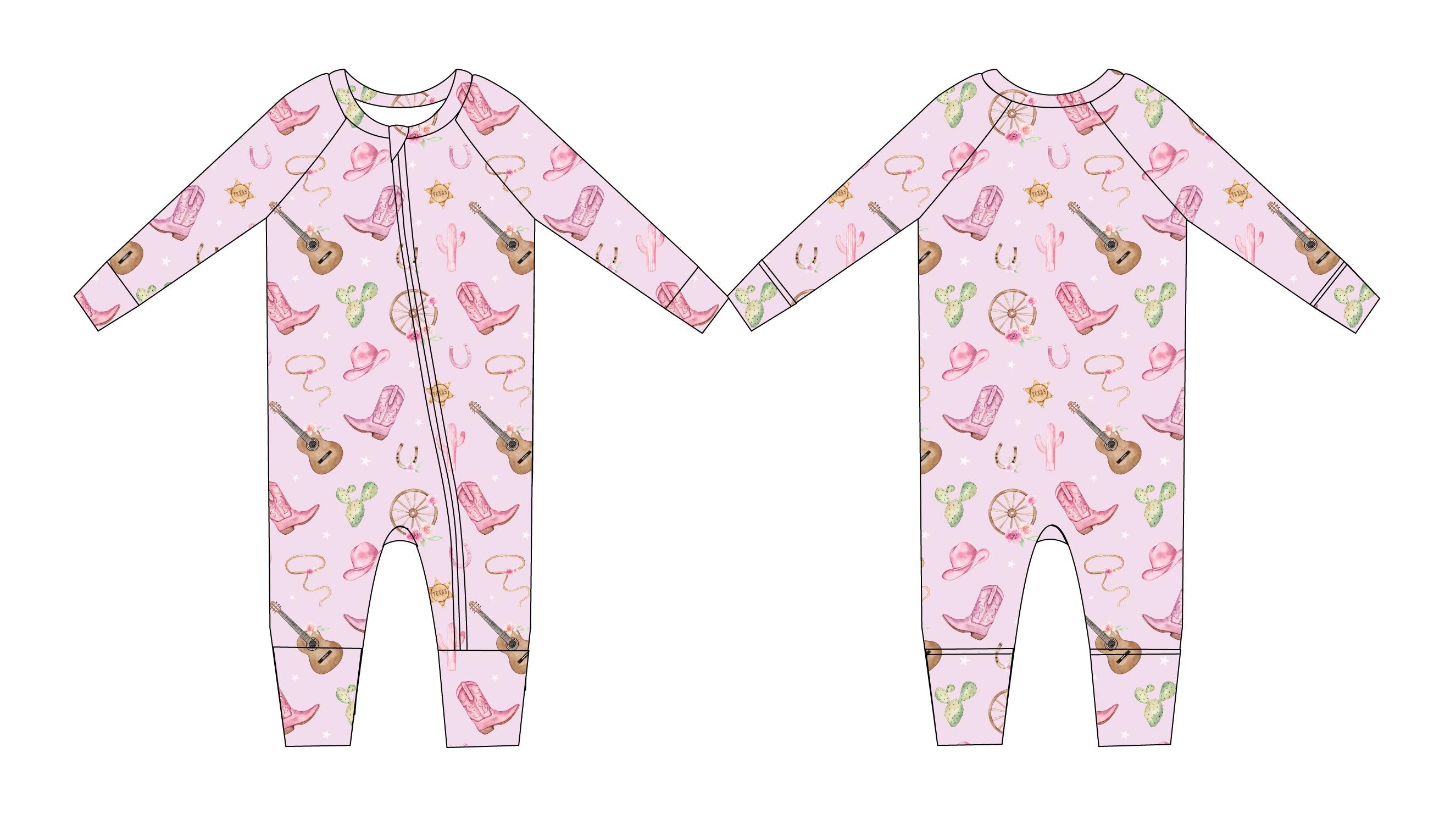 Cowgirl Farm Western - Zippy Zipper Romper