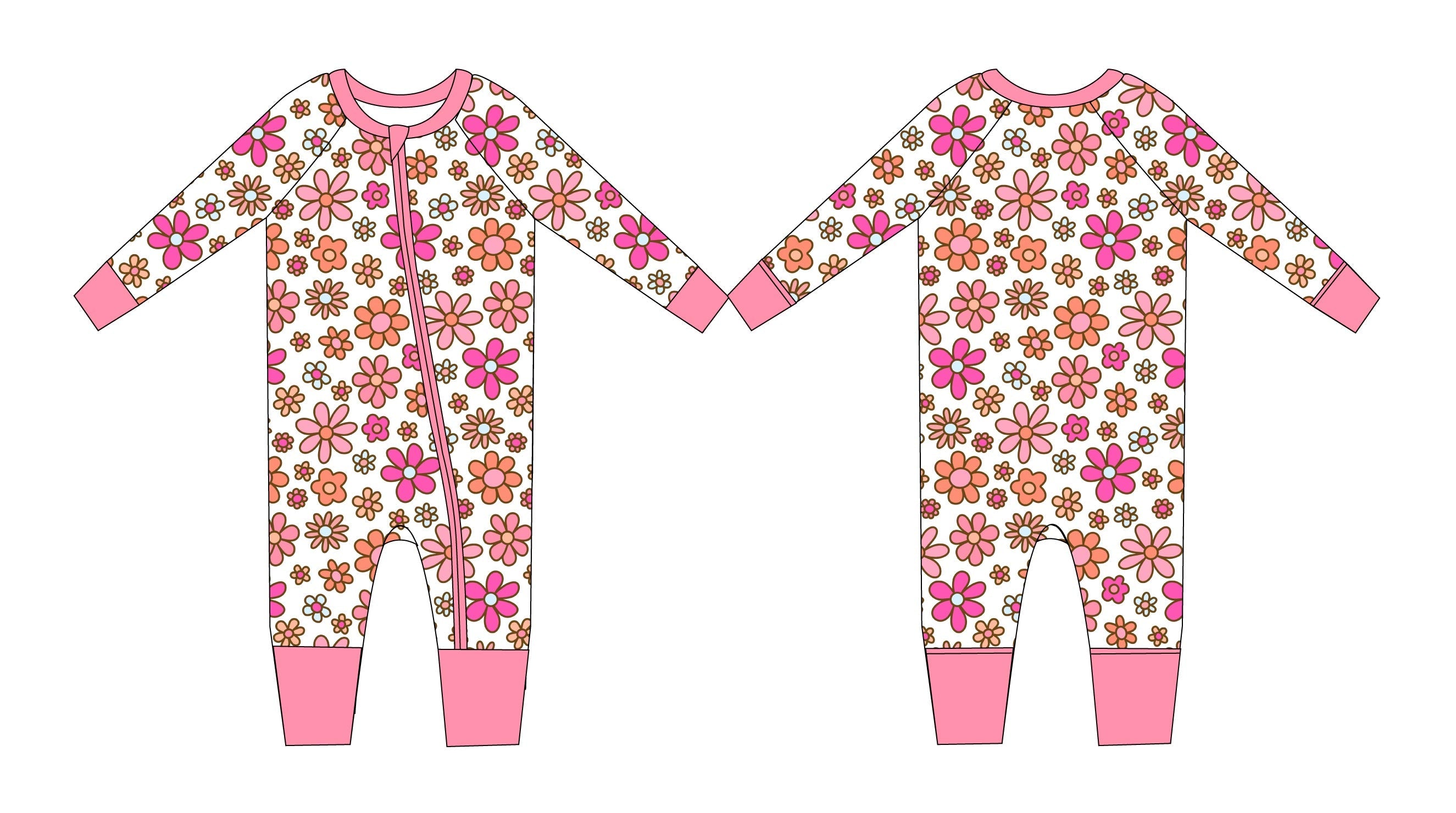 Avery - Zippy Floral Zipper Romper